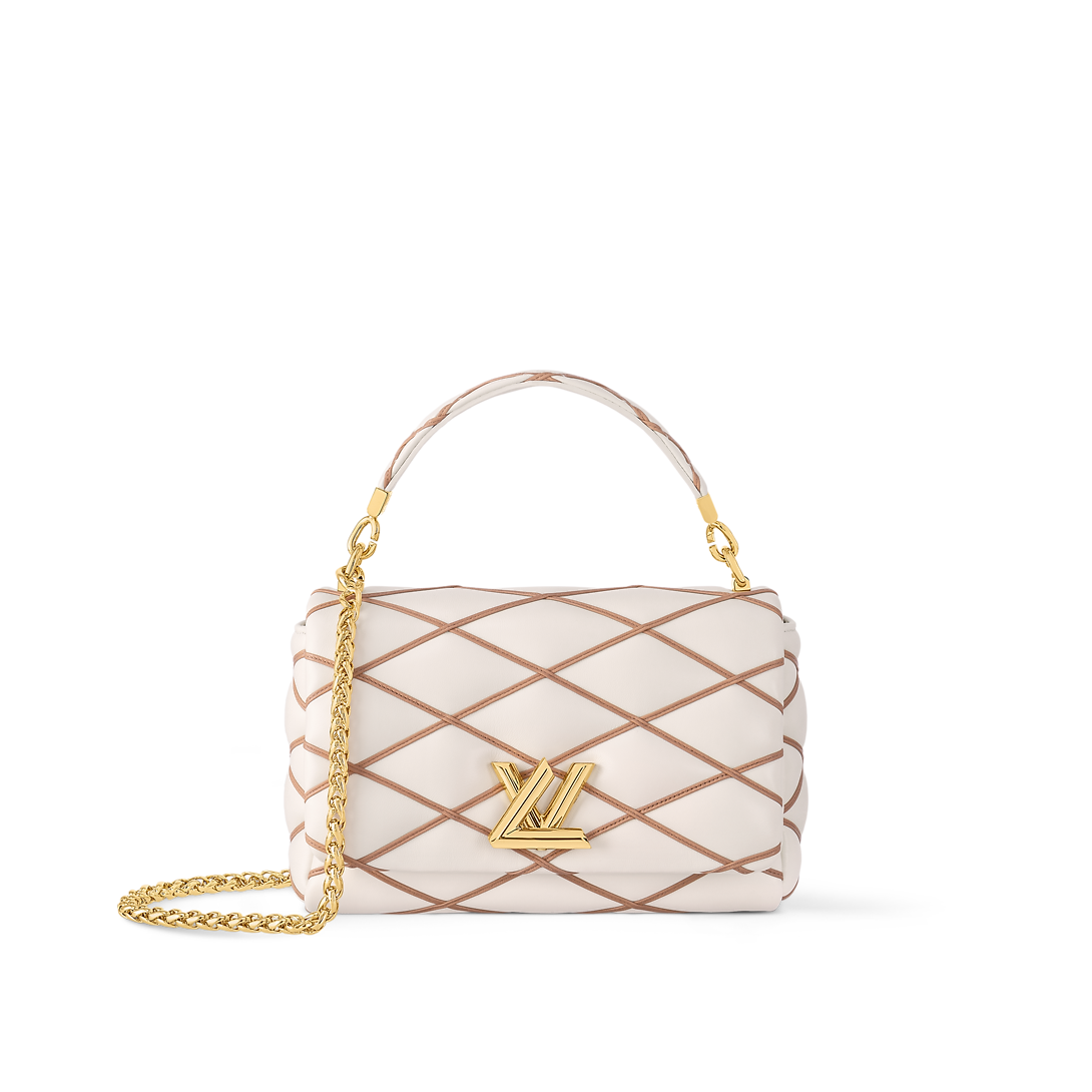 Louis Vuitton Go-14 MM Handbag - Crème Beige / Chestnut Brown